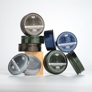 Merrynewon - Envase de Aluminio para Pomada para el Cabello, Color Negro, Envase de Metal de Primera Calidad para Cera para el Cabello, Crema para Barba, Envase Metálico de Lujo al por Mayor - Product Image 2