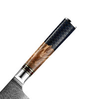En gros, couteau japonais VG10 à manche en résine, couteau de boucher, couteau à découper, couteau à désosser, couteau de chef Santoku, ensemble de couteaux de cuisine, couteau de cuisine Damas