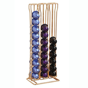 Porta <span class=keywords><strong>Cápsulas</strong></span> de Café Metálico Dorado para Llevar, para 60 <span class=keywords><strong>Cápsulas</strong></span> <span class=keywords><strong>Nespresso</strong></span> - Product Image 1