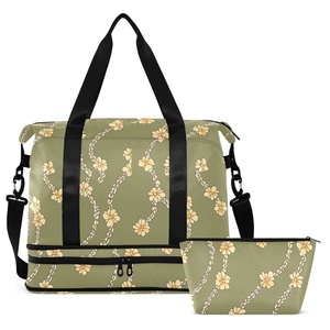 Sac de voyage en polyester imperméable grande capacité, design Hawaï, séparation sec/humide, pour la gym - Product Image 2