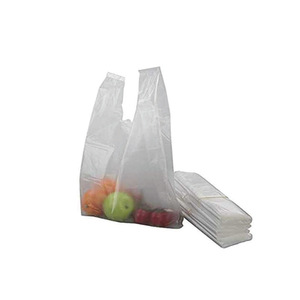 t shirt plastic <b>bags</b> <b>transparent</b> biohazard vest handle plastic <b>bag</b> - Product Image 3
