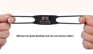 Targhette per Collari per Cani a Sgancio Rapido in Acciaio Inossidabile e Silicone con Logo Personalizzato, Incisione del <span class=keywords><strong>Nome</strong></span> e Motivo Stampato - Product Image 3