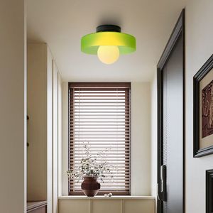Lampadario nordico in ferro LED stile antico lampada da soffitto in vetro per corridoio corridoio ingresso sala scala illuminazione del balcone - Product Image 2