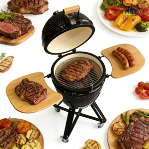 <span class=keywords><strong>Horno</strong></span> Ahumador de Carbón Cerámico <span class=keywords><strong>Kamado</strong></span> Personalizable de 12-24 Pulgadas con Asador y Ventilación Ajustable para Exteriores - Product Image 1