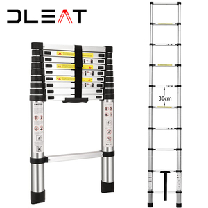 Escalera Telescópica Plegable de 2.9m, Escalera de Cuerda de <span class=keywords><strong>Escape</strong></span> de Incendios de Aleación de Aluminio Reforzada para Sala de Estar, Gran Venta - Product Image 1