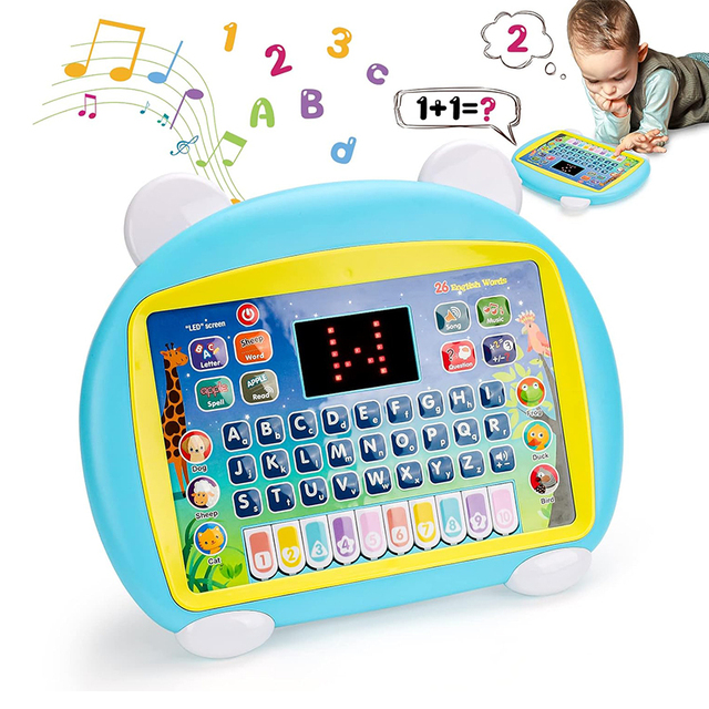Popular Children Early Education B/O Tool Kids Tablet Toddler Learning Pad with LED Screen