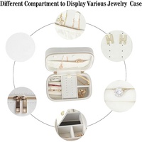 Étui de voyage pour bijoux en cuir véritable pour femmes, petite boîte à bijoux portable pour bagues, boucles d'oreilles, colliers, cadeau