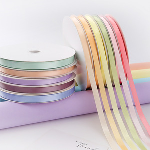 มาการอง1ซม. ริบบิ้นเค้กสีทึบบางสดดอกไม้มัดผมอุปกรณ์เสริมบรรจุภัณฑ์แบบทำมือ - Product Image 2