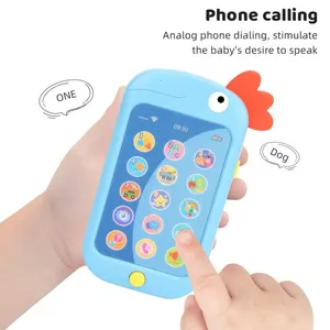 Téléphone portable musical Huanger <span class=keywords><strong>pour</strong></span> enfants, <span class=keywords><strong>smartphone</strong></span> électronique, <span class=keywords><strong>jouet</strong></span> éducatif <span class=keywords><strong>pour</strong></span> bébé, <span class=keywords><strong>jouet</strong></span> mignon avec lumière et musique, fonctionne sur piles - Product Image 2