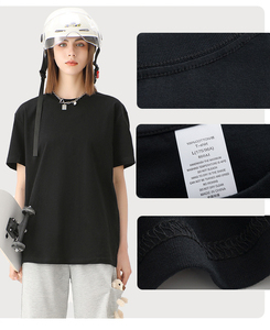Camisetas Blancas al por Mayor, Personalizadas, Unisex, de Alta Calidad, de Algodón Grueso, Camisetas Extra Grandes para Hombre - Product Image 3