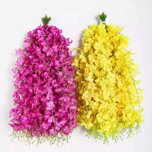 Guirlandes de fleurs artificielles de glycine vertes, bouquet en soie, décorations de plafond pour mariage, décoration extérieure et intérieure - Product Image 1