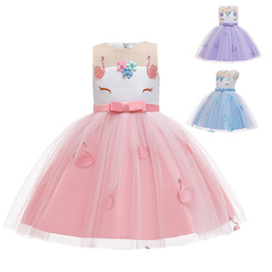 Mùa Thu Mùa Đông Cô Gái Trang Phục Chính Thức O-Cổ Hoa Mô Hình A-Line Satin Đầu Gối Váy Thân Thiện Với Môi Lấy Cảm Hứng Từ AliExpress Trẻ Em Của Buổi Tối - Product Image 2