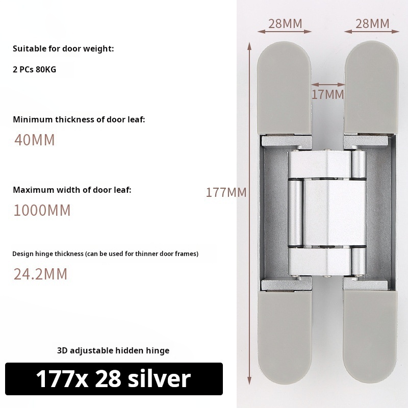Silver [177*28] 3D hinge