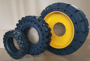 制造商直接推土机JCB 3CX车轮17.5-25 16/70-20 14-17.5带轮辋实心轮胎块解决方案服务公司 - Product Image 4