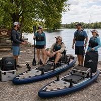 Kit complet de planche à pagaie de pêche professionnelle avec système de rangement pour matériel de pêche en gros