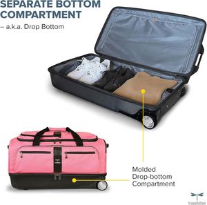 Échantillon gratuit : Sac de transport pour vêtements et costumes avec roulettes, bagage à roulettes et sac de voyage avec porte-vêtements intégré - Product Image 2
