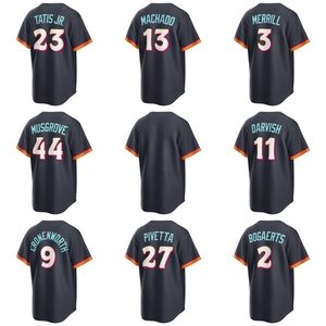 Livraison directe <span class=keywords><strong>de</strong></span> maillots <span class=keywords><strong>de</strong></span> baseball des Padres <span class=keywords><strong>de</strong></span> San Diego pour hommes et enfants # 23 Fernando Tatis Jr. # 13 Manny Machado # 3 Vêtements <span class=keywords><strong>de</strong></span> softball Merrill - Product Image 1