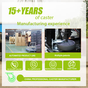 Rodas de Metal para Carrinho Industrial com Rodízios de Borracha Natural Galvanizados de Plástico de Alta Resistência com Duplo Bloqueio de 5 Polegadas - Product Image 6