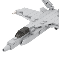 Kit de construction de briques MOC Scène Militaire Avion de Chasse FA-18 Hornet Modèle DIY Jouets Éducatifs Créatifs pour Enfants MOC5119