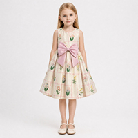 Robes d'été formelles respirantes à imprimé floral, longueur cheville, en mélange de coton satiné, sans manches, à col halter et col rond, superposées