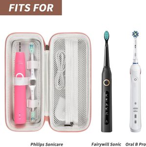 Estuche de viaje para cepillos de dientes <span class=keywords><strong>Oral</strong></span>-<span class=keywords><strong>B</strong></span>/Sonicare - Dorado, bolsillo de malla para accesorios, compatible con <span class=keywords><strong>Oral</strong></span>-<span class=keywords><strong>B</strong></span> <span class=keywords><strong>Pro</strong></span> 1000 <span class=keywords><strong>2000</strong></span> 3000 3500 1500 - Product Image 2