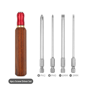 Tuốc nơ vít công nghiệp & tự làm, đầu xuyên mạnh, thiết kế thay đổi được, tay cầm gỗ chống trơn, có thể tùy chỉnh, dụng cụ chăm sóc nhà cửa - Product Image 6