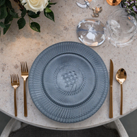 Assiette de Présentation Luxe Minimaliste en Plastique PP 13 Pouces, Couleur Personnalisée Peinte à la Main, Modèle 229, pour Mariage, Marque Xiangjin, Usage Domestique et Fêtes Quotidiennes