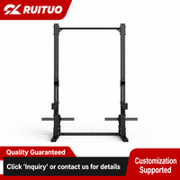 Rack de squat avec barre de traction et fonction de développé couché, structure métallique, entraînement fitness à domicile et commercial