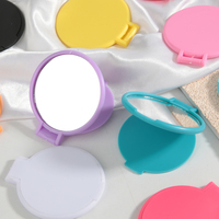 Mini miroir pliant avec logo personnalisé pour femmes Petit miroir de poche portable rond compact de voyage vintage en vrac pour promotion et vente