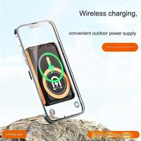 Nouvelle batterie externe solaire 5000 mAh avec 2 ports USB, chargeur LED portable, banque d'alimentation solaire pour téléphone portable, mini banque d'alimentation magnétique sans fil