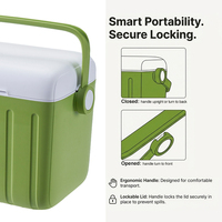 Ensemble de glacières de camping 18L 6L, boîte de réfrigération pour fruits et légumes frais, boîte de réfrigération pour boissons, boîte de refroidissement verrouillable pour l'extérieur