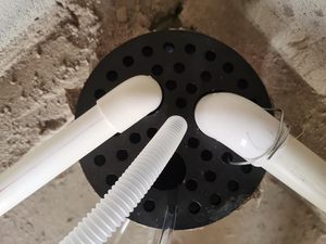 Removable Round Disc 6 1/2 Inch Floor <b>Drain</b> <b>Cover</b> With Integrated Ports Garage Floor <b>Drain</b> Replacement Strainer - Product Image 4
