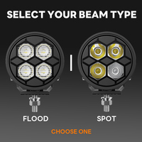 Feux de travail LED tout-terrain de 3 pouces, faisceau spot/diffuse, IP68, Emark, 12V 24V, feux LED supplémentaires pour 4x4, camion, SUV, pick-up, tracteur