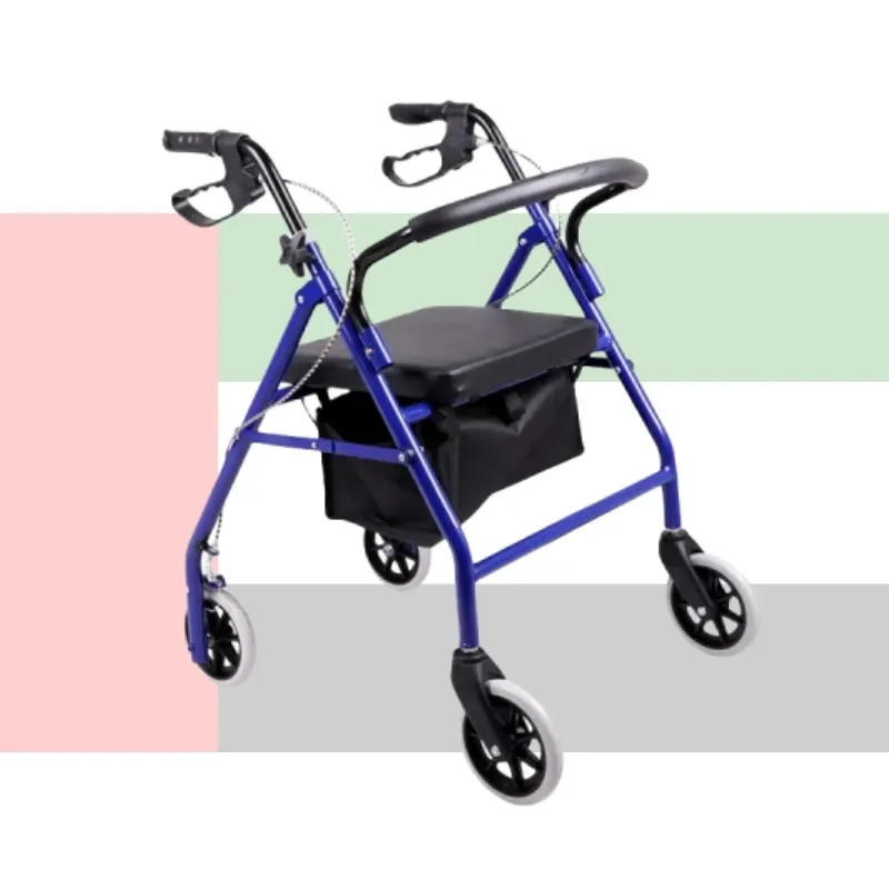Forniture sanitarie ausili per la deambulazione 4 ruote attrezzature per l'allenamento pieghevole Walker Rollator con sedile per adulti