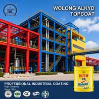 Peinture de finition liquide alkyde économique Wolong, anti-corrosion, décorative, pour extérieur, 6 couleurs pour structure en acier, métal