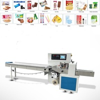Machine d'emballage haute vitesse pour sachets oreillers de mini-glaces, biscuits, bonbons et snacks, avec imprimante de date