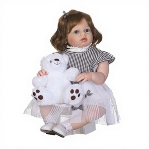 Muñeca <span class=keywords><strong>de</strong></span> Silicona <span class=keywords><strong>de</strong></span> Simulación <span class=keywords><strong>de</strong></span> Niña Pequeña <span class=keywords><strong>para</strong></span> Primer Cumpleaños, Modelo <span class=keywords><strong>de</strong></span> Ropa, Accesorio <span class=keywords><strong>de</strong></span> Fotografía, Vestido Estilo Occidental Europeo <span class=keywords><strong>para</strong></span> Bebé Reborn - Product Image 1
