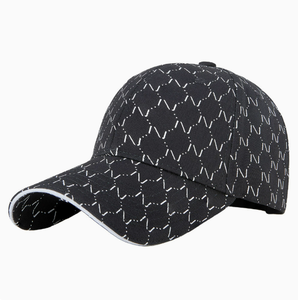 Gorra de Béisbol con Estampado Moderno, Estilo Retro, de Tela de Algodón, Versátil, Protección Solar, Visera Rígida - Product Image 3