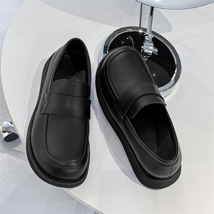High-top loafers <b>for</b> <b>men</b> stylish leather shoes <b>for</b> spring 2025 versatile single shoes slip-<b>on</b> soft sole suitable <b>for</b> working - Product Image 1