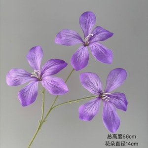 ดอกกล้วยไม้ประดิษฐ์พิงพิง 3 หัว สำหรับตกแต่งงานแต่งงานและบ้าน - Product Image 5