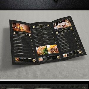 Cetak Kertas Profesional Menu Brosur Flyer Desain Kustom Pabrik Grosir