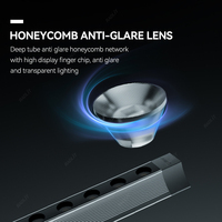 Bande lumineuse LED moderne en aluminium anti-éblouissement avec capteur de geste, finition brossée, écologique, pour cuisine intérieure, armoire, DC12V