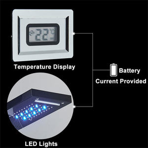 Modern Black Stainless Steel <strong>Shower</strong> Panel Tower <strong>System</strong> with Rainfall Waterfall LED Light Digital Display Massage Jets Handshower - Product Image 6
