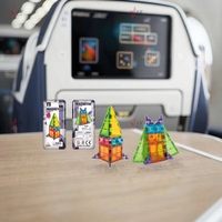 Jinxin 3.75CM Boîte en plastique colorée en forme de fer, ensemble de voyage éducatif, mini blocs de construction magnétiques pour enfants