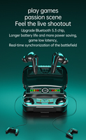 M12-1, earphone Olahraga & headphone nirkabel 5.3 untuk Bluetooth HIFI suara penundaan rendah dengan tampilan Digital MIK