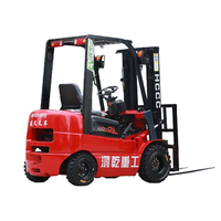 Chariot élévateur électrique compact d'entrepôt 1-3 tonnes, batterie au plomb-acide, pneus pleins, mini chariot élévateur portable Hongqian CPD-1500