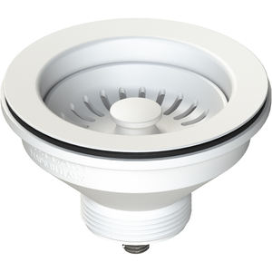 White <b>Basket</b> Cap Sink <b>Drain</b> Ø 114 for <b>Drain</b> Cleaners - Product Image 2