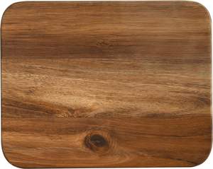 Planche à découper et bloc à découper rectangulaire en bois d'acacia 10x8 pouces Plateau de cuisine écologique à deux faces pour le service du fromage - Product Image 2