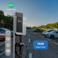 Pengisi Daya EV Tipe 2 7kW Baru Level 2 yang Dipasang di Dinding, Disertifikasi CE, RFID, APP, WiFi, Smart Hub, Berperingkat IP65, Kompatibilitas Global