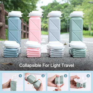 ขวดน้ำซิลิโคนพับได้ ป้องกันการกัดกร่อน เป็นมิตรกับสิ่งแวดล้อม ขนาด 620 มล. ฝาเกลียวแบบพับได้ แก้วกีฬา สำหรับออกกำลังกายกลางแจ้ง ปั่นจักรยาน - Product Image 4